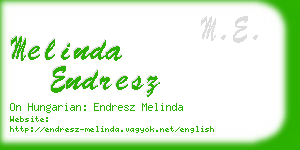 melinda endresz business card